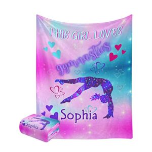 gymnastics dance personalized blankets throw bed sofa couch blankets traveling camping hiking soft cozy 50 x 60 inch