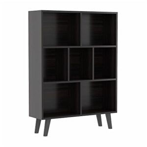 wahey bookcase, 8 cube open storage display bookshelf with legs, hofb012