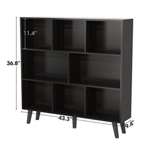 WAHEY Bookcase, 8 Cube Open Storage Display Bookshelf with Legs, HOFB012