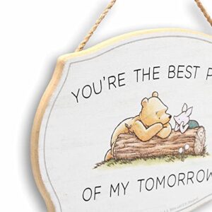 Disney Winnie the Pooh You're the Best Part Hanging Wood Wall Decor - Adorable Winnie the Pooh Sign for Home