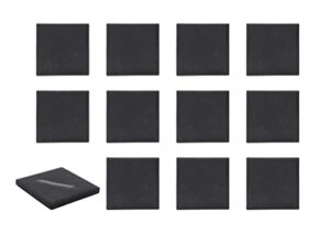 12pk streak plates for minerals testing - off-black unglazed porcelain - eisco labs