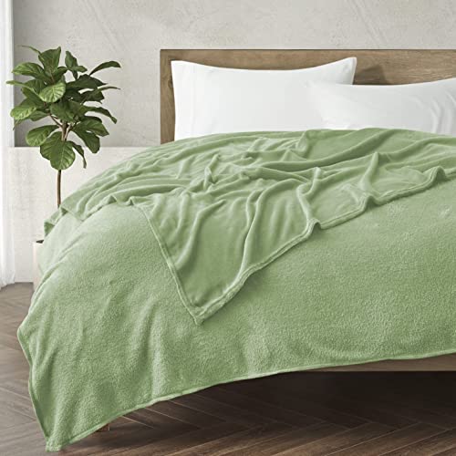 Soft & Light Throw Blanket - 17 Colors - Throw, Twin, Full, Queen, King! (Sage Green, Queen)