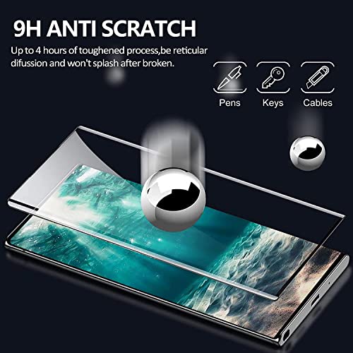 [3+2 Pack] Galaxy S23 Ultra Screen Protector,HD Clear Tempered Glass, Scratch Resistant, Bubble-Free, Camera Lens Protector, Samsung Galaxy S23 Ultra 5G 6.8 Inch Screen Protector Support Fingerprint Unlock