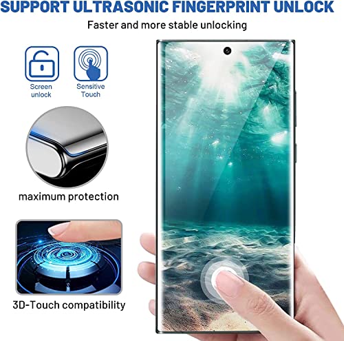 [3+2 Pack] Galaxy S23 Ultra Screen Protector,HD Clear Tempered Glass, Scratch Resistant, Bubble-Free, Camera Lens Protector, Samsung Galaxy S23 Ultra 5G 6.8 Inch Screen Protector Support Fingerprint Unlock