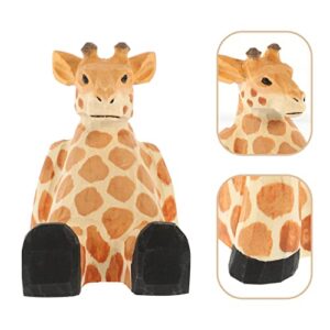 Beavorty Cellphone Holder Stand Giraffe Shaped Wooden Smartphone Desk Holder for All Mobile Phones Animal Phone Stand Desk Ornament