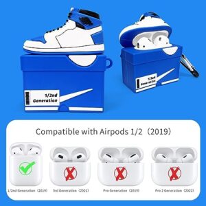3D Basketball Shoes Box Case Compatible with Airpod 2nd Generation, Cute Case for Airpods 2nd/1st Generation, Cool Funny Case for Airpods 2nd/1st Generation with Keychain