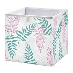 cataku spring leaf cubes storage bins 11 inch collapsible fabric storage baskets shelves organizer foldable decorative bedroom storage boxes for organizing home