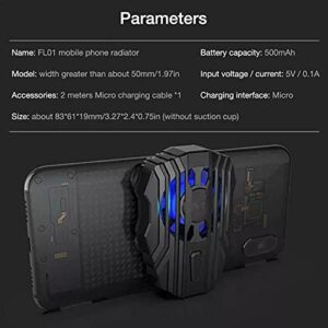 TJLSS Mobile Phone Radiator Gaming Universal Phone Cooler Portable Cooling Fan Holder Stand Fan Case Power Gamepad