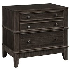 SOFTSEA Farmhouse 3 Drawers Nighstand, Solid Wood Bedside Storage Cabinet Fully Assembled Accent End Table Small Chest with Legs