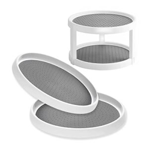2pcs 12inch lazy susan and 1pc 2tier 10inch lazy susan