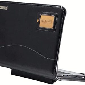Broonel - Contour Series - Black Heavy Duty Leather Protective Case - Compatible with Lenovo IdeaPad S145 Laptop 15.6"