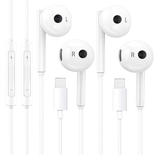 artmu Lightning Headphone,[2 Pack] MFi Certified Earbuds with Lightning Connector Compatible with iPhone 14/13/12/11/11pro/X/XSMax/8/8Plus/7/7Plus