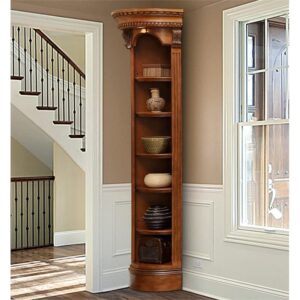 Parker House Huntington Traditional Wood Outside Corner Bookcase in Brown