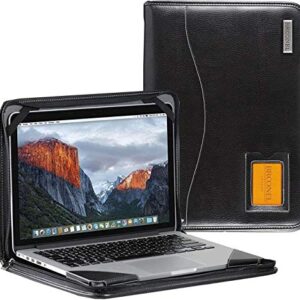 Broonel - Contour Series - Black Heavy Duty Leather Protective Case - Compatible with Dell Inspiron 14-3480 Laptop 14"