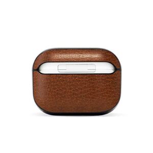 Mous – Airpods Pro 1 and 2 Case Cover with Keychain - Wireless Charging Compatible AirPods Pro Case for 2nd Generation/1st Generation AirPods (2022/2019) - Brown Leather