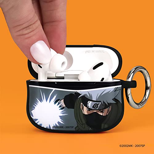 iFace Naruto Shippuden Anime Collection AirPods Case Compatible with AirPods Pro (1st/2nd Gen.) – Protective Cover [Carabiner Clip Included] [Wireless Charging Compatible] – Kakashi