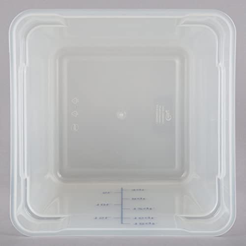 TrueCraftware 18 Qt. Translucent Polypropylene Square Food Storage Container - Space Saving Food Storage Container Meal Prep Containers Reusable for Kitchen Organization Dishwasher Safe