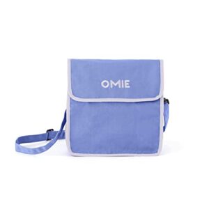 omiebox lunch bag - washable, foldable, durable, waterresistant fabric with interior pocket and external bottle holder.