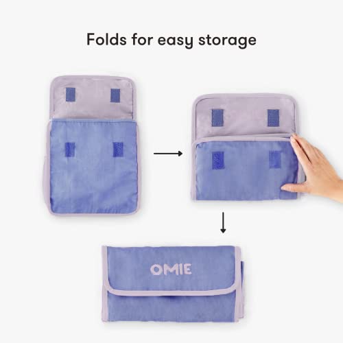 OmieBox Lunch Bag - Washable, Foldable, Durable, WaterResistant Fabric with Interior Pocket and External Bottle Holder.