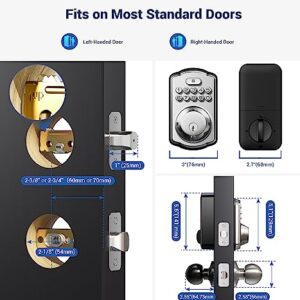 Veise KS02D and KS01C Door Lock with Handle Set Bundle