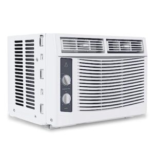aconee 5000 btu window air conditioner, window ac unit with easy-to-use mechanical controls and reusable filter, efficient cooling for smaller areas, cools 150 sq.ft, 110-115v