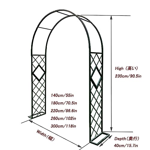 Metal Archway,Garden Arch,Rose Arch Trellis,Freestanding Trellis for Climbing Plants for Various Climbing Plant for Roses,Climbers,Vegetables,Archway Decor (Color : White, Size : W180cmXH230cmXD40cm