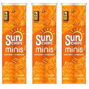 Sunchips Harvest Cheddar Minis, 3.75 oz Canisters, 3 Pack