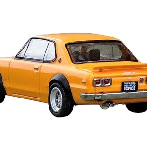 Skyline 2000 GT-R (KPGC10) RHD (Right Hand Drive) Orange Malaysia Diecast Expo Event Edition (2023) 1/64 Diecast Model Car by Inno Models IN64-KPGC10-MDX23OR