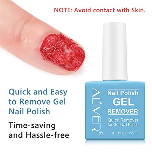 Nail Polish Remover, Gel Polish Remover for Nails with Cuticle Pusher and Nail Polish Scraper, Remove Gel Nail Polish Fast in 2-5 Minutes, No Need For Foil, Soaking Or Wrapping