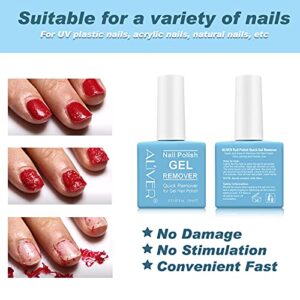 Nail Polish Remover, Gel Polish Remover for Nails with Cuticle Pusher and Nail Polish Scraper, Remove Gel Nail Polish Fast in 2-5 Minutes, No Need For Foil, Soaking Or Wrapping