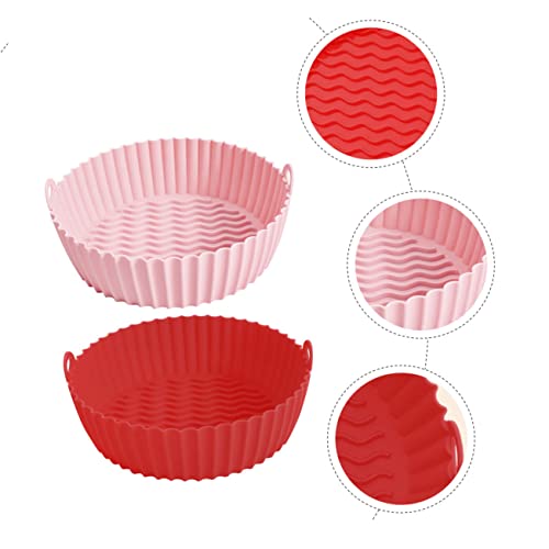 UPKOCH 8 Pcs air fryer pan oven basket air fryer Air Fryer Silicone Basket air fryer liner silicone baking mat accessories for air fryer large basket rubber Silica gel lift non stick