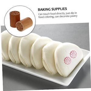 UPKOCH 6 Pcs baking stamp mooncake maker cutter pottery tool Moon Cake Maker Tool DIY Baking Mold cookies dough cookie embosser mooncake stampers moon cake stamp pastry wooden Masher