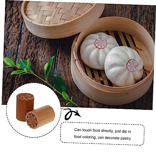 UPKOCH 6 Pcs baking stamp mooncake maker cutter pottery tool Moon Cake Maker Tool DIY Baking Mold cookies dough cookie embosser mooncake stampers moon cake stamp pastry wooden Masher