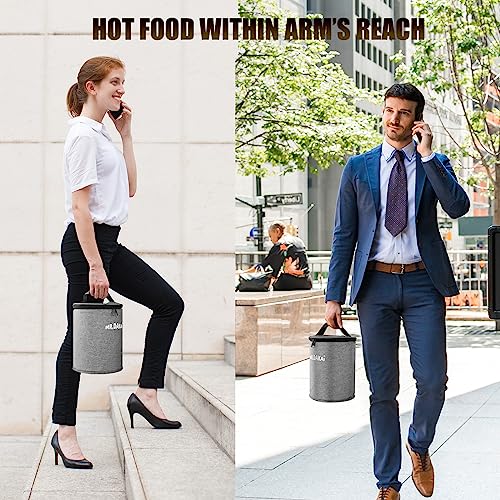 Mr.Dakai Hot Bento Box Adult Lunch Box with Utensils, Large Bento Box Stackable Thermal Insulated Electric Lunchbox Containers for Adults, Portable Heater Food Warmer for Dining Out, Work