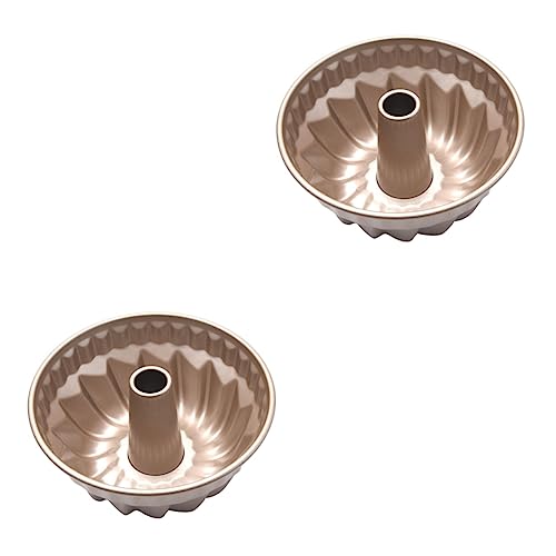 UPKOCH 2pcs cake mold baking dishes for oven round cake baking fluted cake pan nonstick fluted tube pan cookie cutters cupcake DIY Kitchen Gadget baking supplies biscuit Non-stick coating