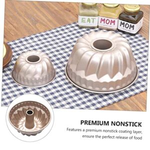 UPKOCH 2pcs cake mold baking dishes for oven round cake baking fluted cake pan nonstick fluted tube pan cookie cutters cupcake DIY Kitchen Gadget baking supplies biscuit Non-stick coating