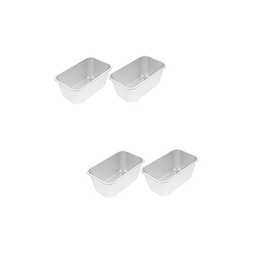 UPKOCH 4 pcs Toast Bread Box bread baking pan rectangular bakeware toast maker loaf pan cake baking tray non stick bakeware rectangular baking pan paper cup aluminum alloy rectangle