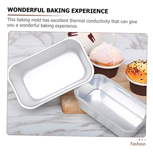 UPKOCH 4 pcs Toast Bread Box bread baking pan rectangular bakeware toast maker loaf pan cake baking tray non stick bakeware rectangular baking pan paper cup aluminum alloy rectangle