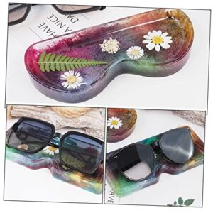 ULDIGI 2pcs Resin Glasses Holder Resin Crafts Silicone Mold Coaster Resin Mold Eyeglasses Container Mold Candle Resin Mold Epoxy Resin Crafts Silicone Tray Molds DIY Glasses Mold Jewelry