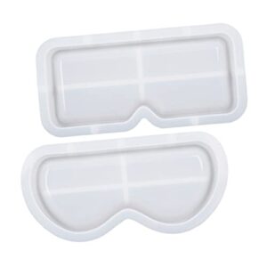 adocarn 2pcs resin glasses holder molds for resin silicone coaster mold silicone square mold eyeglasses holder making mold jewelry storage tray molds resin silicone mold glasses tray molds