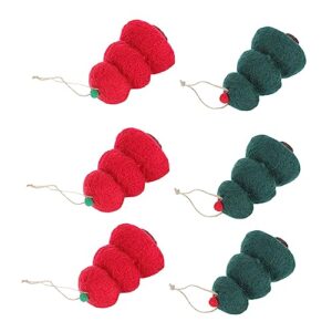 amosfun 6pcs pine tree pendant christmas tree ornaments home accents decor christmas decor holiday tree ornament felt balls christmas tree garland christmas needle felting ornament nordic