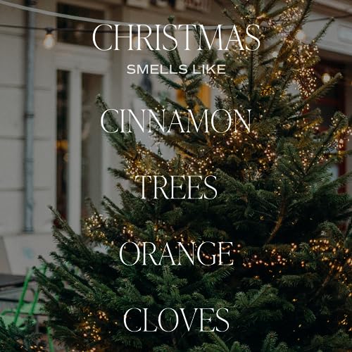 Sweet Water Decor Christmas Soy Candle | Apple Cider, Cinnamon, Fresh Cut Christmas Tree Scented Candles for Home | 9oz Clear Jar + Gold Lid, 40+ Hour Burn Time, Made in the USA