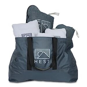 HEST Tote 50 - Camp Carry All Bag - Durable Outdoor Ready Camping Tote Bag - Carry Straps and Exterior Pocket - 50 Liter Capacity