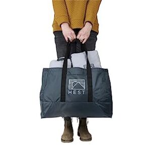 HEST Tote 50 - Camp Carry All Bag - Durable Outdoor Ready Camping Tote Bag - Carry Straps and Exterior Pocket - 50 Liter Capacity