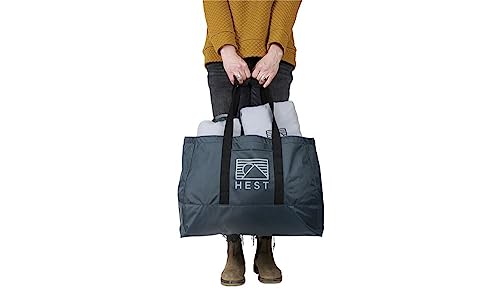 HEST Tote 50 - Camp Carry All Bag - Durable Outdoor Ready Camping Tote Bag - Carry Straps and Exterior Pocket - 50 Liter Capacity