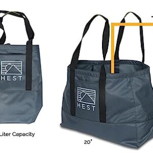 HEST Tote 50 - Camp Carry All Bag - Durable Outdoor Ready Camping Tote Bag - Carry Straps and Exterior Pocket - 50 Liter Capacity