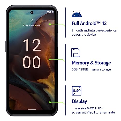 Nokia XR21 5G | Android 12 | Unlocked Smartphone | Dual SIM | US Version | 6/128GB | 6.49-Inch Screen | 64MP Dual Camera | Midnight Black