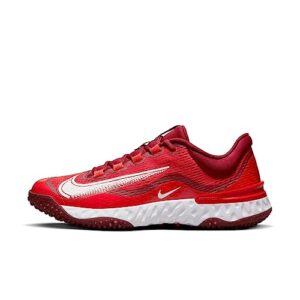 nike mens alpha huarache elite 4 low 'university red' baseball shoes size 8