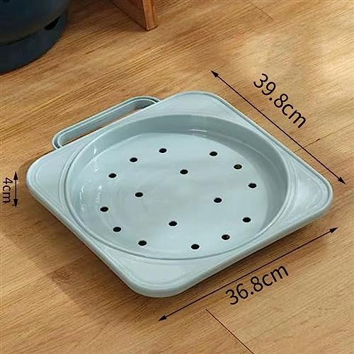 Generic Flower Caddy Flower Pot Rack Holder with Wheels Multipurpose Durable Indoor Outdoor Plant Stand Movable Tray for Plant Pot for Indoor, Garden, L Blue