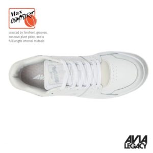 Avia 816 Men’s Basketball Shoes, Low Top Retro Sneakers for Indoor or Outdoor, Street or Court - White, 9 Medium